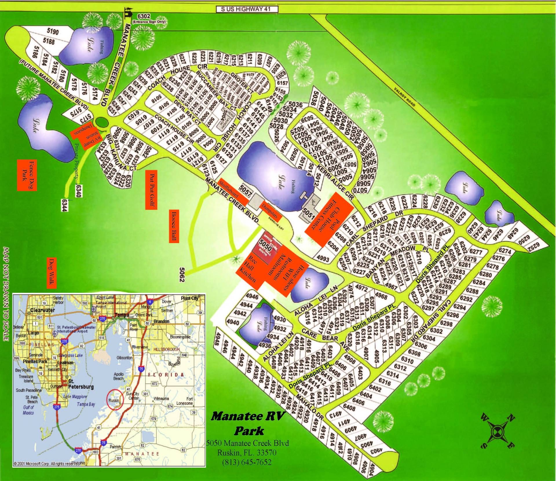 Manatee RV Map